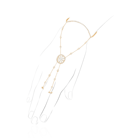 Слейв-браслет с бриллиантами из желтого золота 750 (арт. 91521)