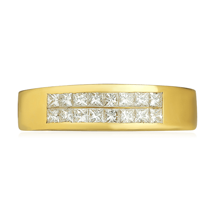 Кольцо с бриллиантами из желтого золота 750 пробы, фото № 2
