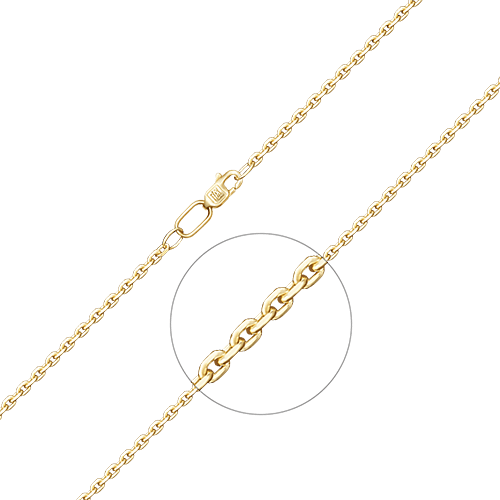 Цепь якорного плетения из желтого золота 585 пробы (арт. 83505)