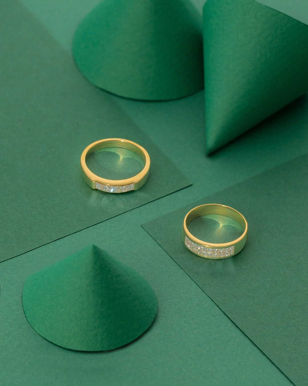 Кольцо с бриллиантами из желтого золота 750 пробы, фото № 5