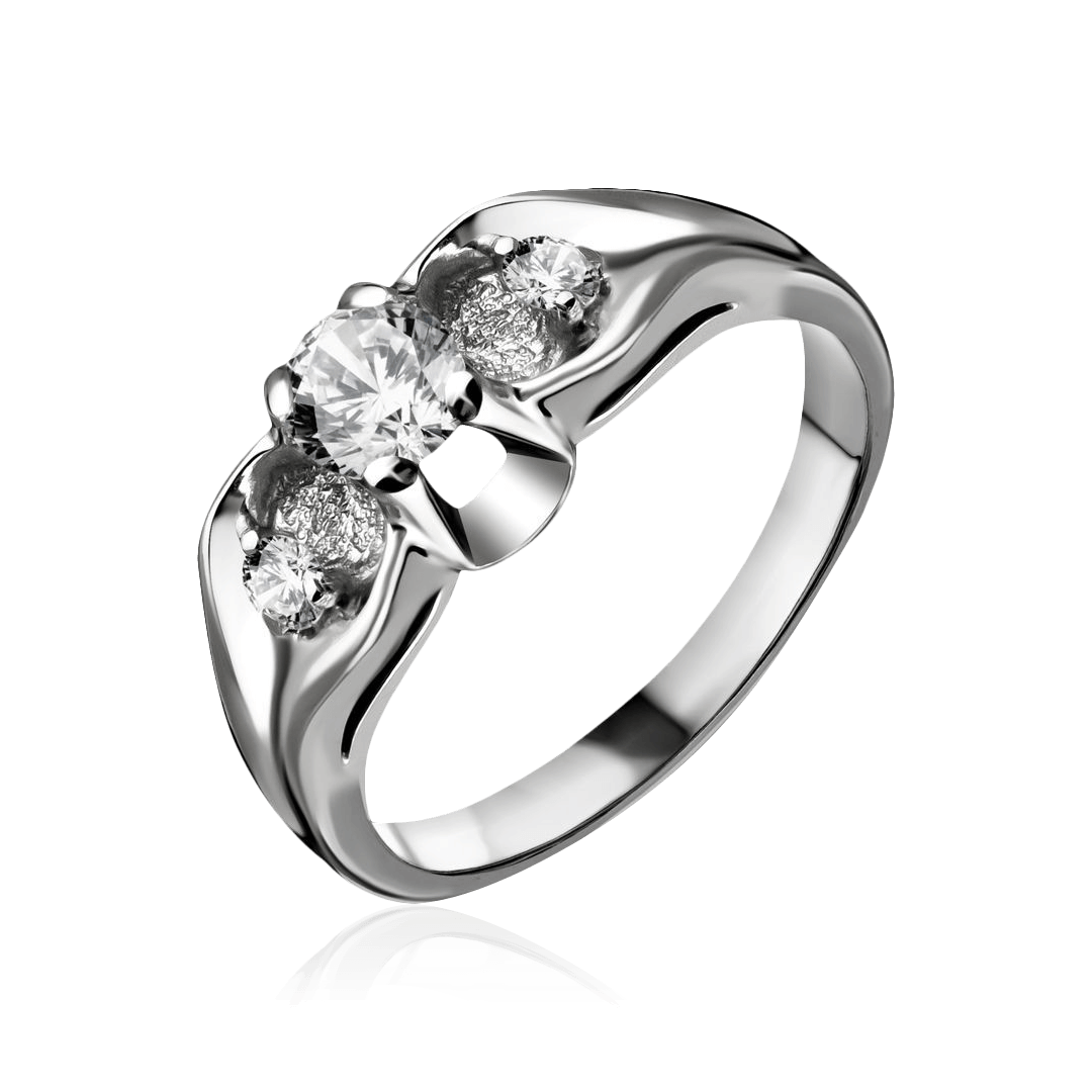 Кольцо с бриллиантами из белого золота 585 пробы (арт. 98666)