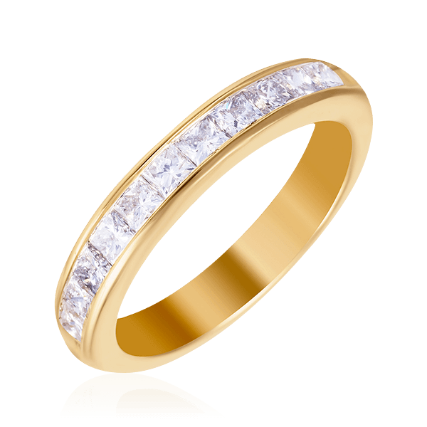 Кольцо с бриллиантами из желтого золота 585 (арт. 56917)