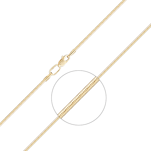 Цепь плетение снейк из желтого золота 585 пробы (арт. 83520)