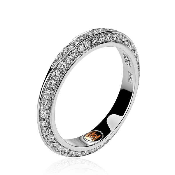 Кольцо из коллекции BRIDAL с бриллиантами из белого золота 750, фото № 1