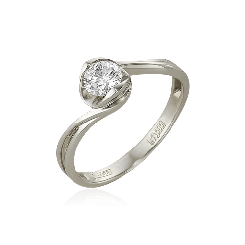 Кольцо с бриллиантами из белого золота 585 (арт. 59506)