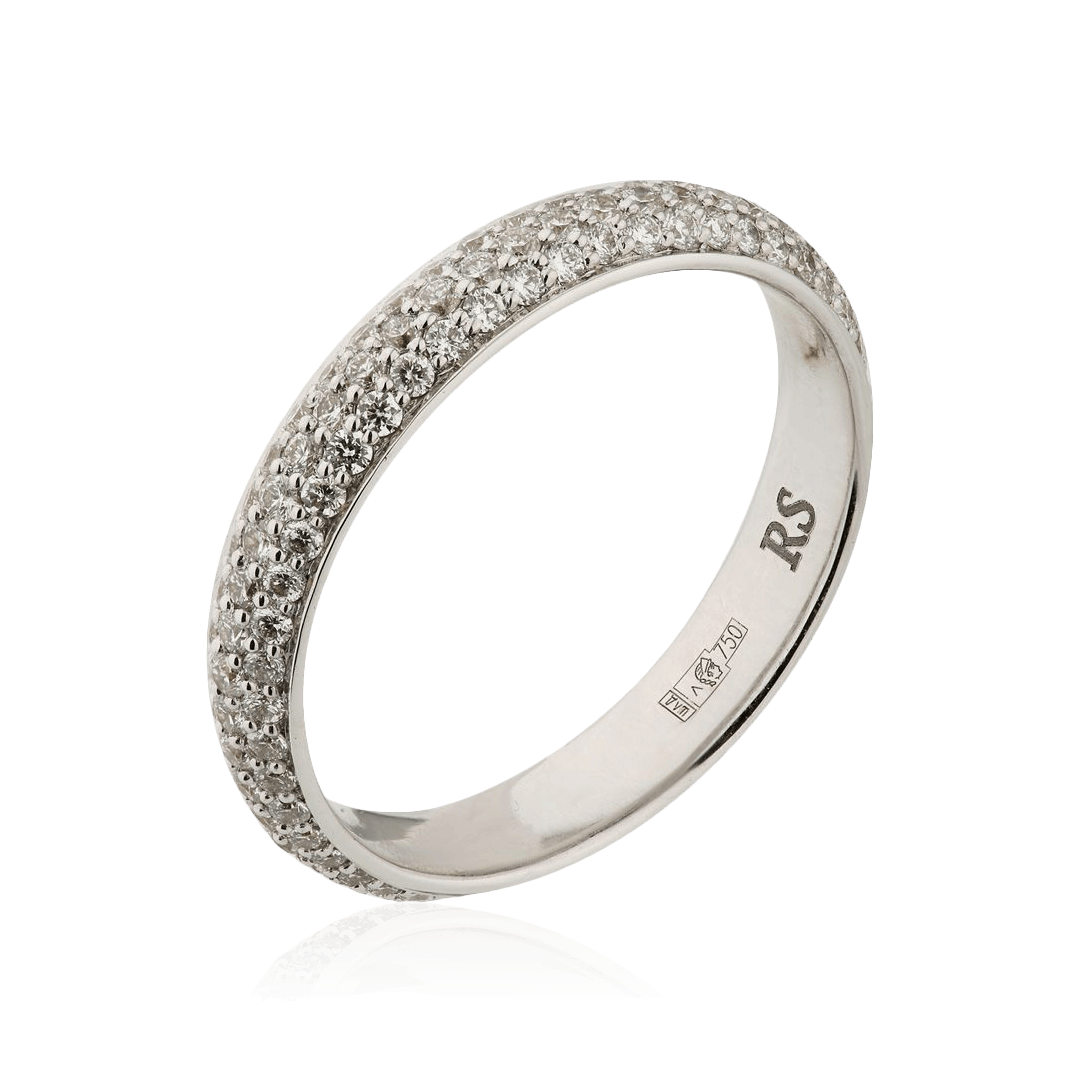 Кольцо с бриллиантами из белого золота 750 пробы (арт. 99673)