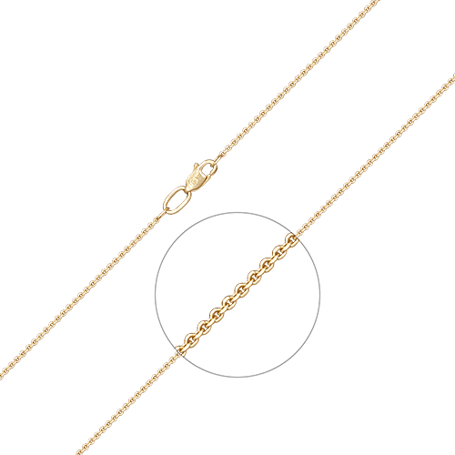 Цепь якорного плетения из желтого золота 585 пробы (арт. 83502)