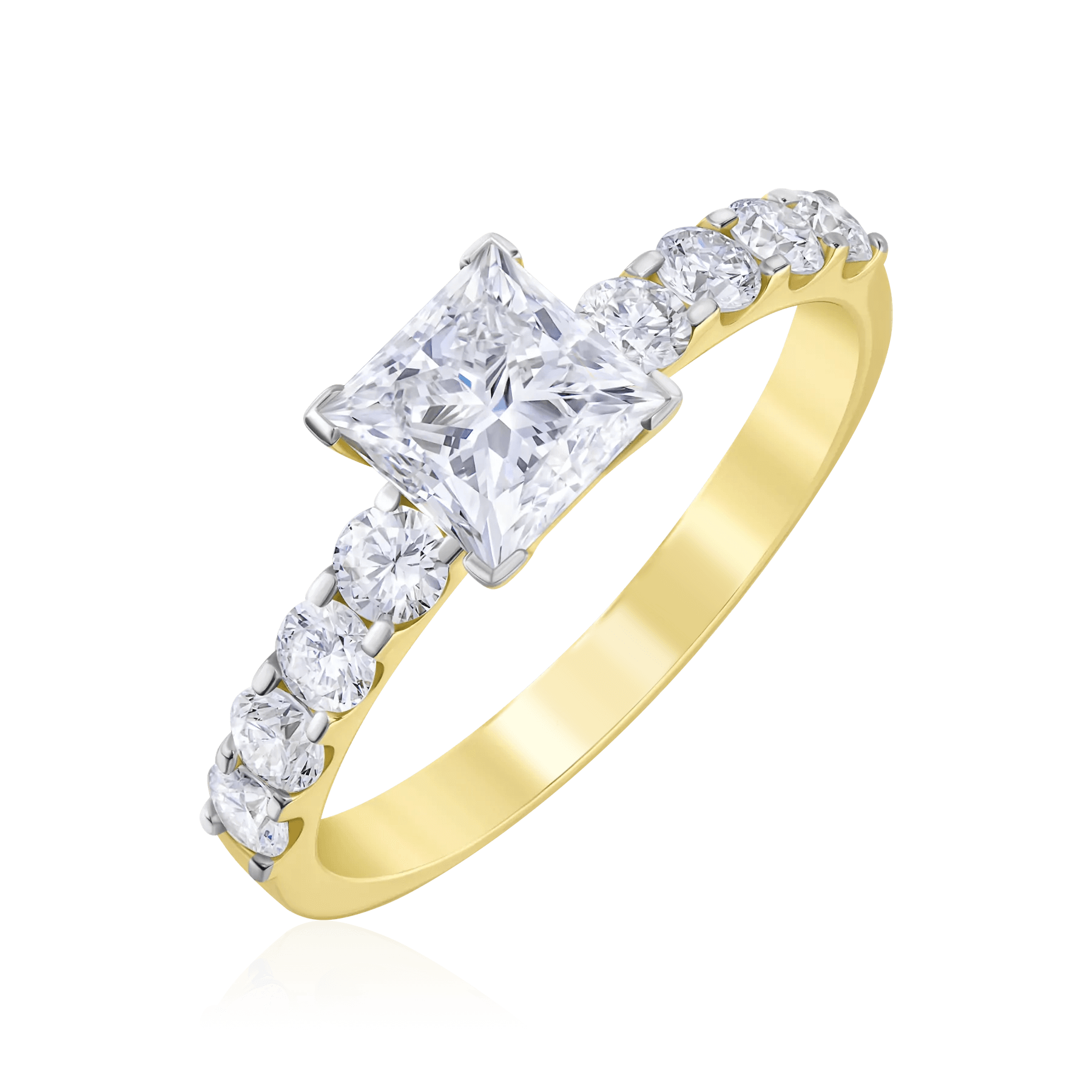 Кольцо с бриллиантами из комбинированного золота 750 (арт. 90690)