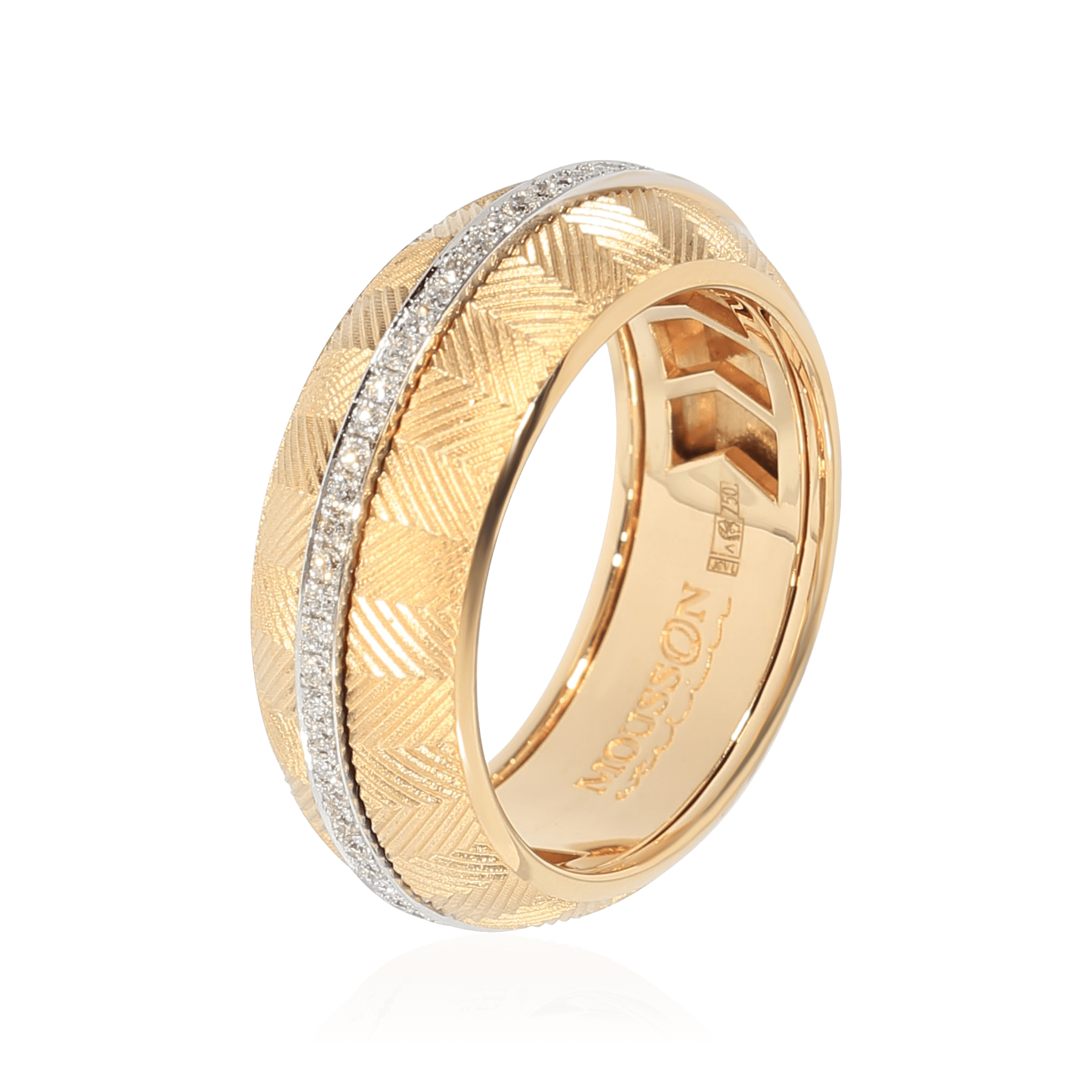 Кольцо с бриллиантами из желтого золота 750 (арт. 90595)