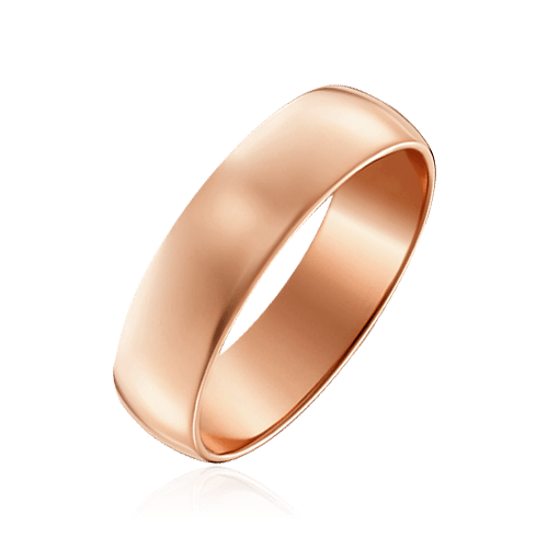 Обручальное кольцо без вставок из красного золота 585 пробы (арт. 83107)