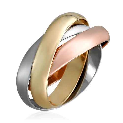 Обручальное кольцо Картье из комбинированного золота 585 пробы (арт. 49869)