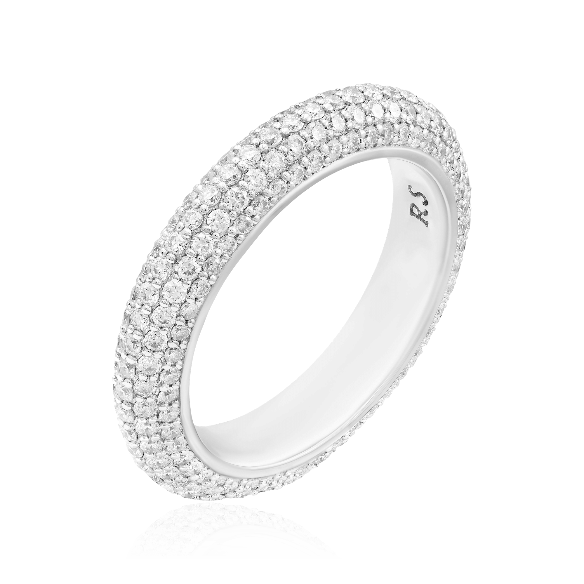 Кольцо с бриллиантами из белого золота 750 пробы (арт. 100498)