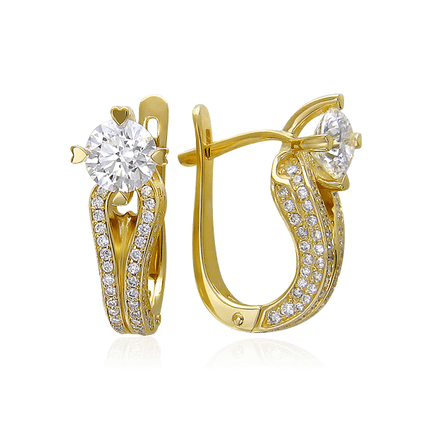 Серьги с бриллиантами из желтого золота 750 пробы из коллекции "Shine"
Серьги с бриллиантами из желтого золота 750 пробы из коллекции "Shine"
