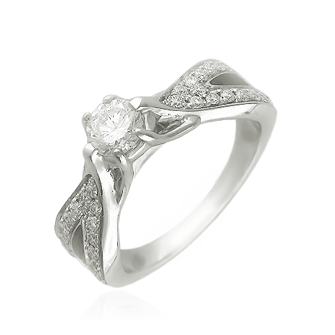 Помолвочное кольцо с бриллиантом Чувственность, фото № 1