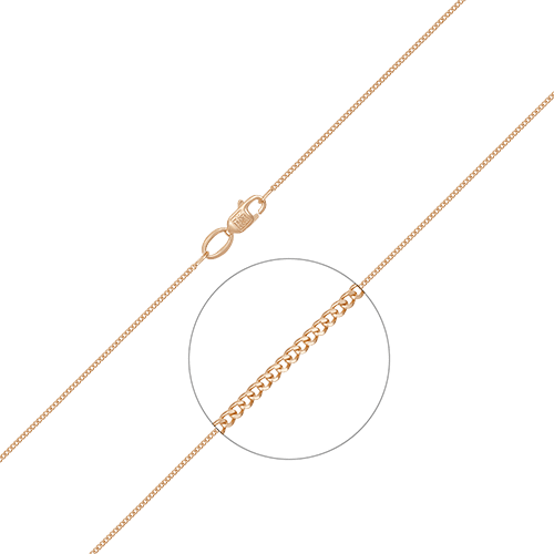 Цепь панцирного плетения из красного золота 585 пробы (арт. 83458)
