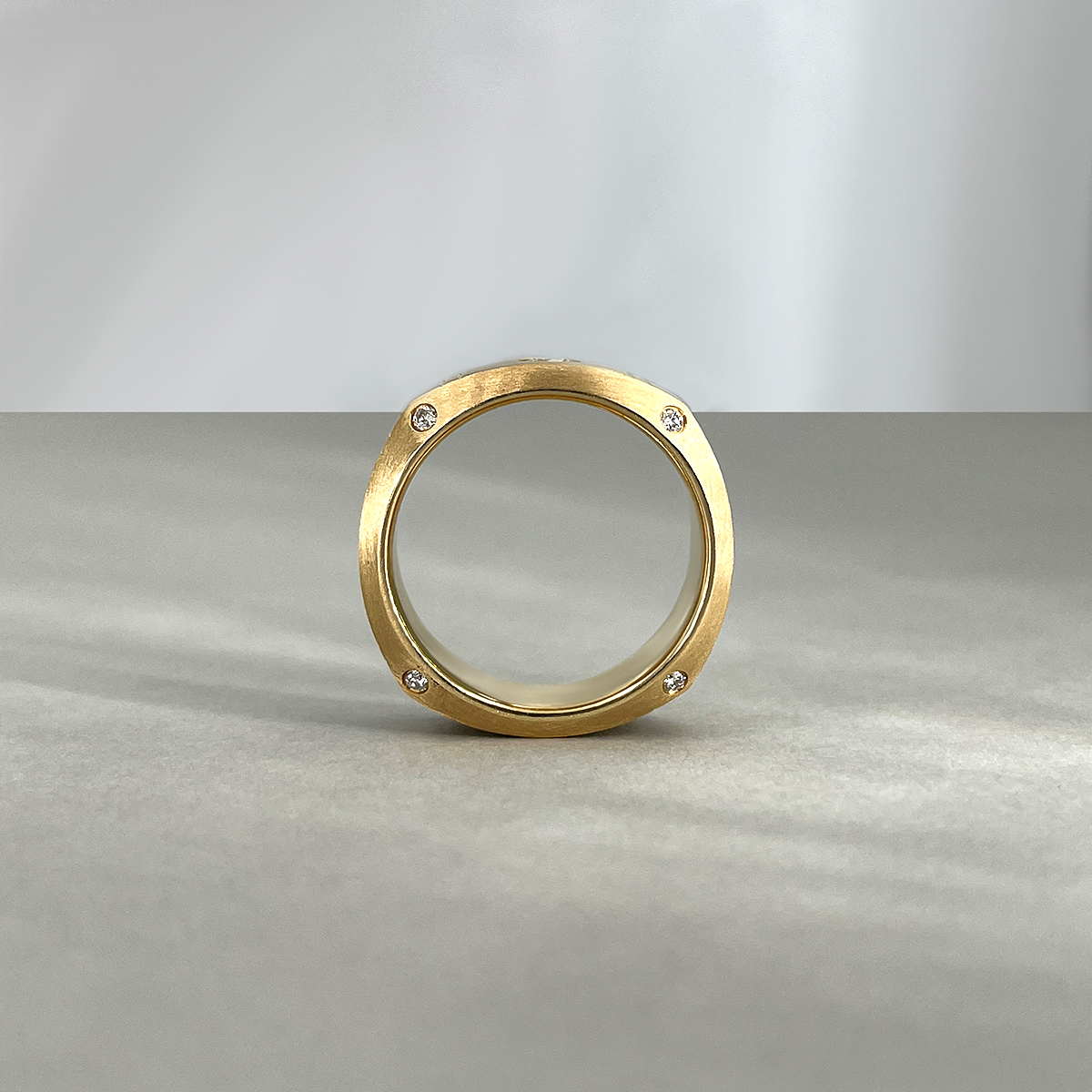 Кольцо с бриллиантами из желтого золота 585 пробы, фото № 4