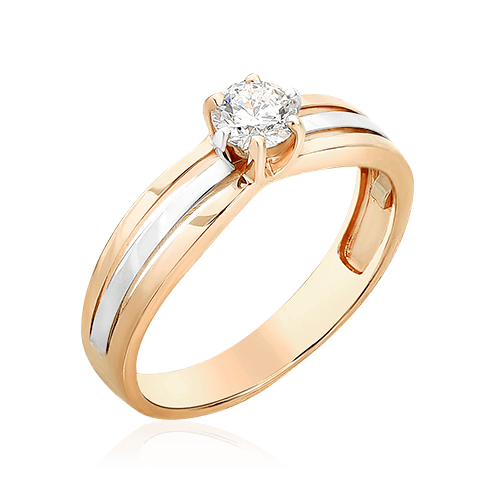 Кольцо с бриллиантами из красного золота 585 (арт. 54394)