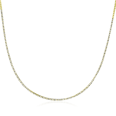 Колье с бриллиантами из желтого золота 750 пробы (арт. 39577)