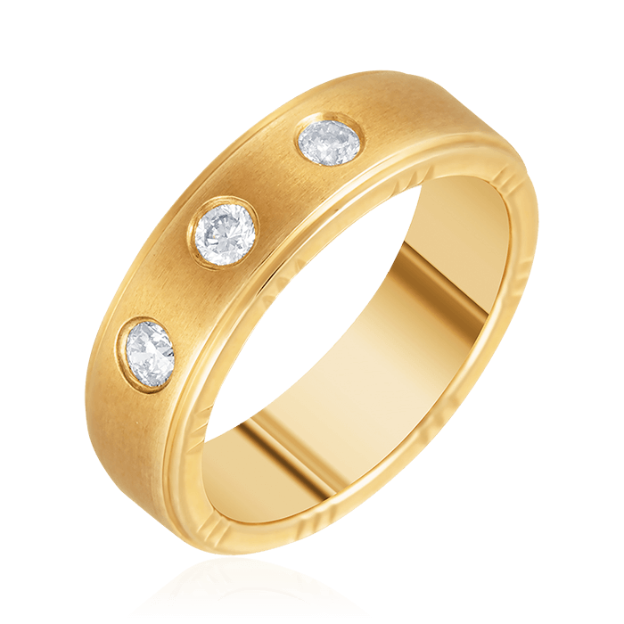 Кольцо с бриллиантами из желтого золота 585 (арт. 50662)