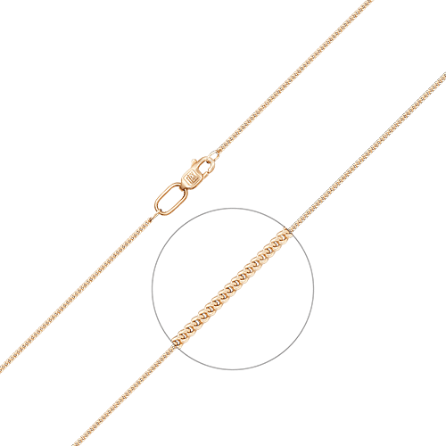 Цепь панцирного плетения из красного золота 585 пробы (арт. 83459)
