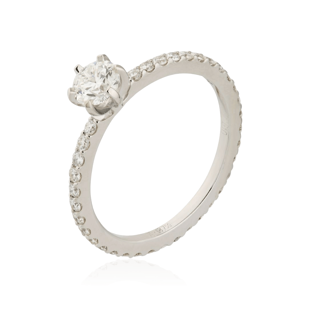 Кольцо с бриллиантами из белого золота 750 пробы (арт. 99646)