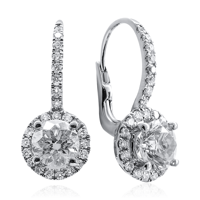 Серьги с бриллиантами из красного золота 750 пробы (арт. 66750)