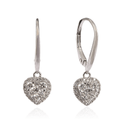 Серьги с бриллиантами из комбинированного золота 585 пробы (арт. 66761)