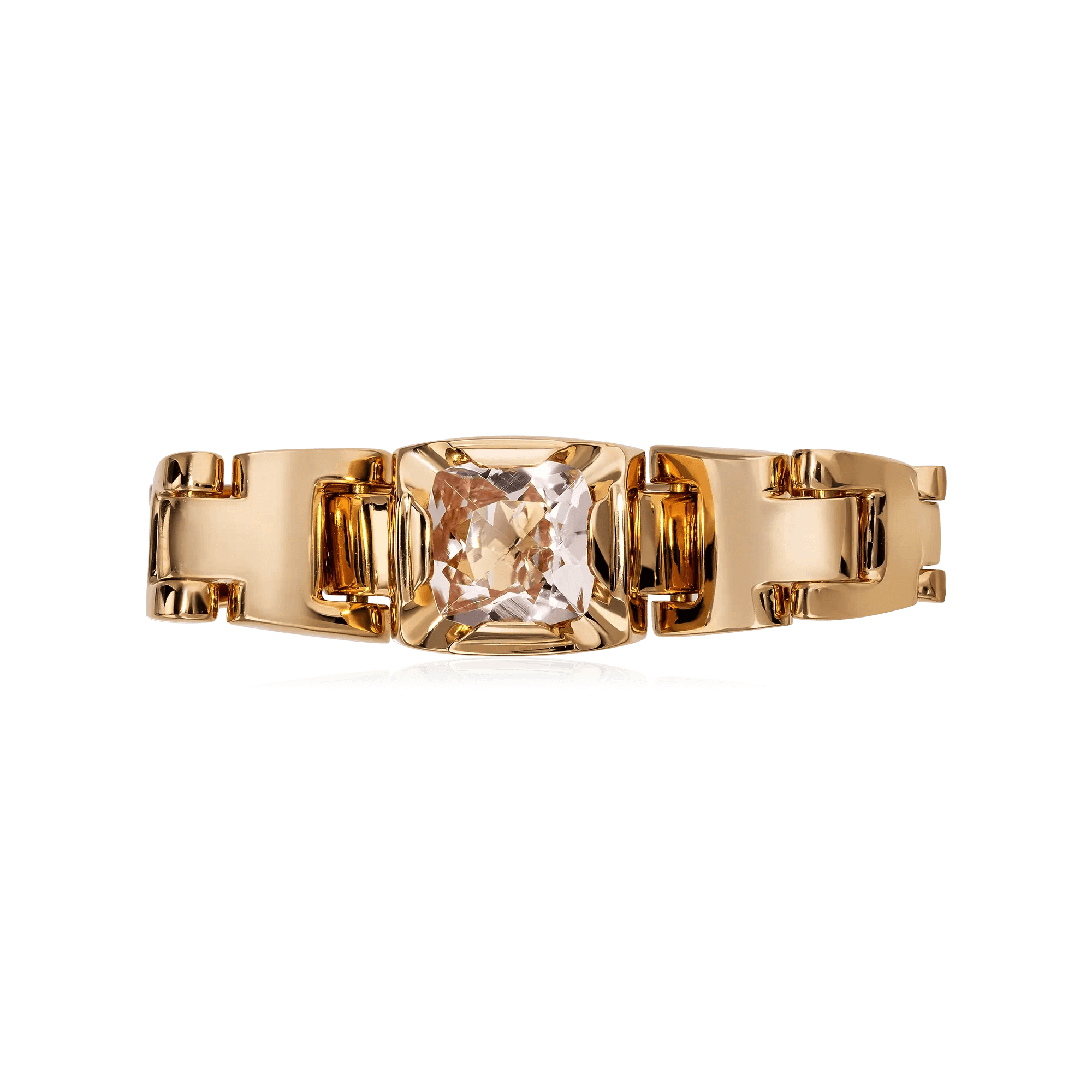 Кольцо с морганитом из красного золота 585 пробы, фото № 2