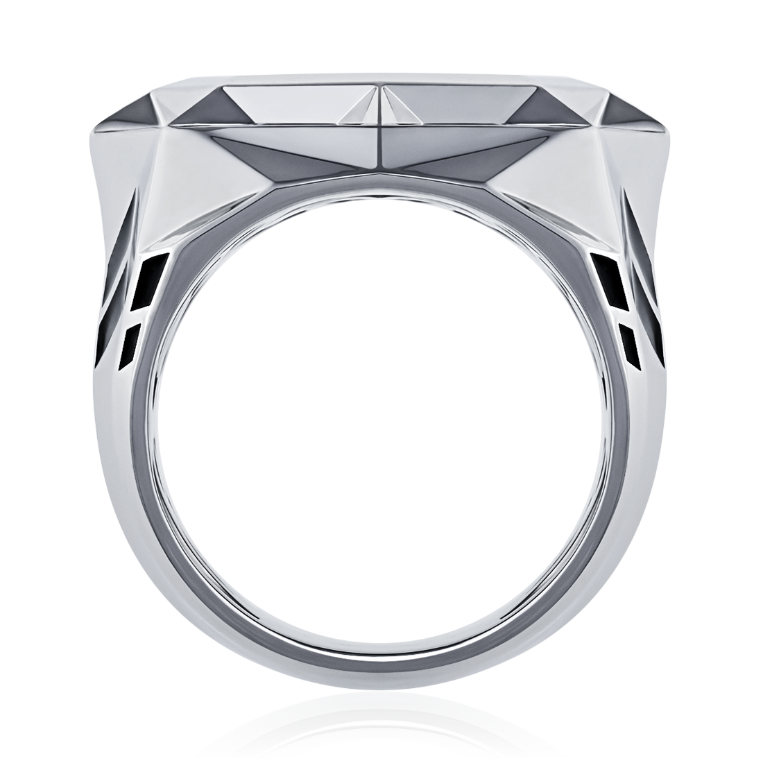 Кольцо Маори с ониксом, бриллиантами из палладия 500 пробы, фото № 3