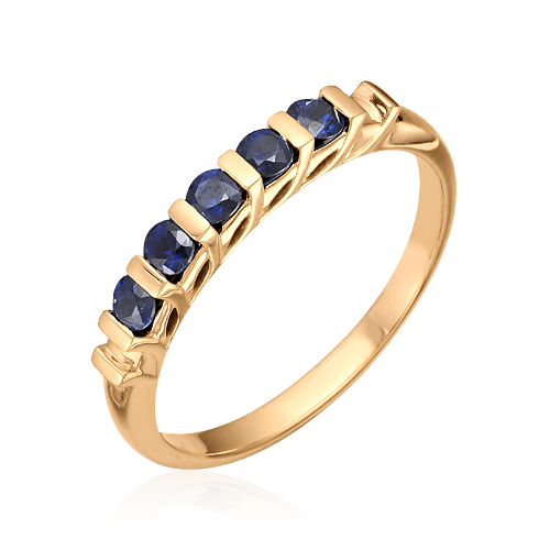 Кольцо с сапфиром из красного золота 585 пробы (арт. 32174)