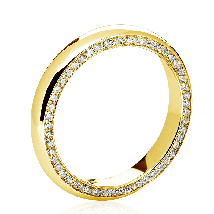 Кольцо с бриллиантами из желтого золота 585 пробы (арт. 44628)