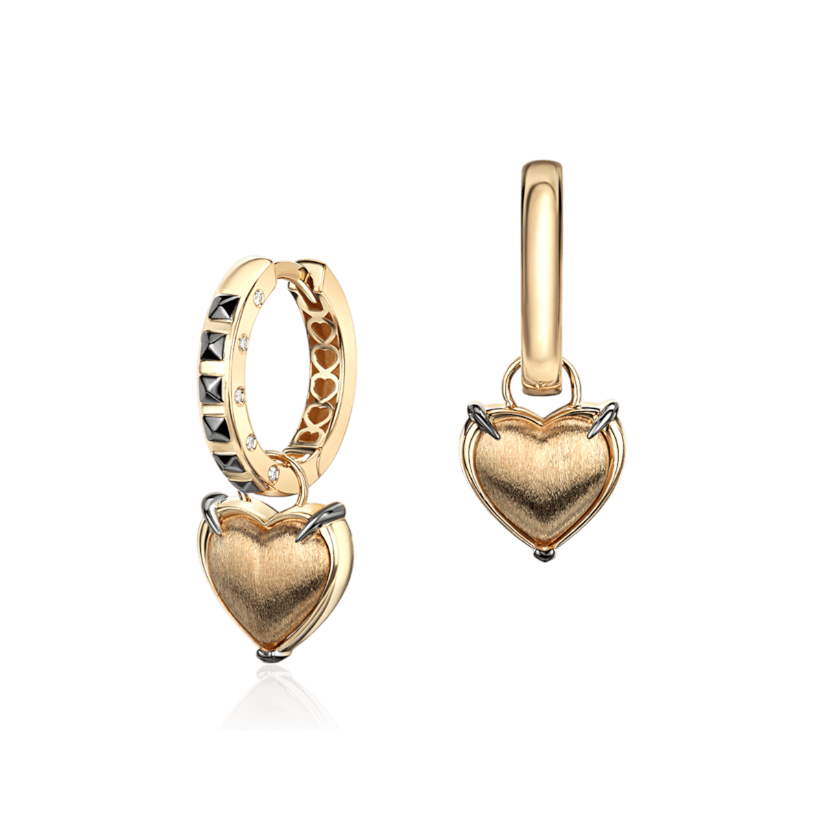 Серьги с бриллиантами из желтого золота 585 пробы (арт. 130746)