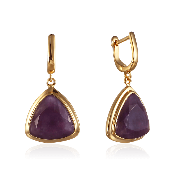 

Серьги с аметистом из серебра 925 пробы