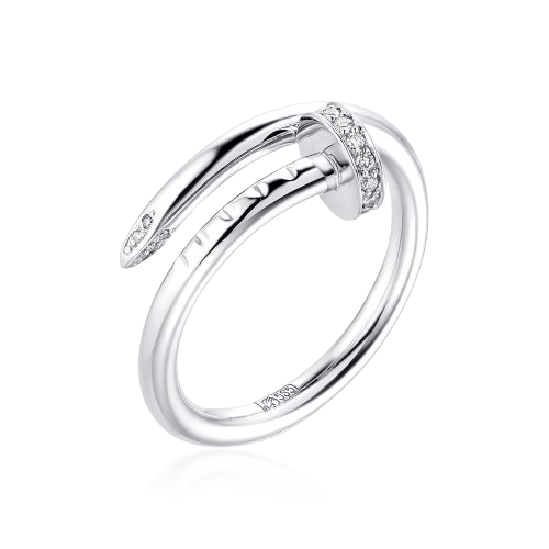 Кольцо в виде Гвоздя с бриллиантами из белого золота 585, фото № 1