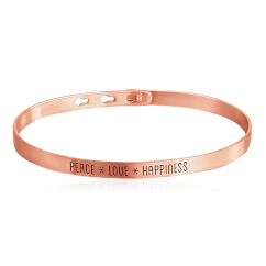 Браслет PEACE LOVE HAPPINESS из серебра 925 пробы (арт. 57184)