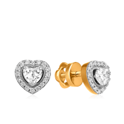 Серьги с бриллиантами из красного золота 585 пробы (арт. 38794)
