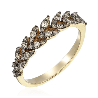 Кольцо с бриллиантами из комбинированного золота 585 (арт. 75222)