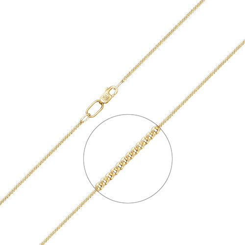 Цепь панцирного плетения из желтого золота 585 пробы (арт. 83466)