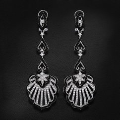 Серьги с цирконием из серебра 925 пробы (арт. 45149)