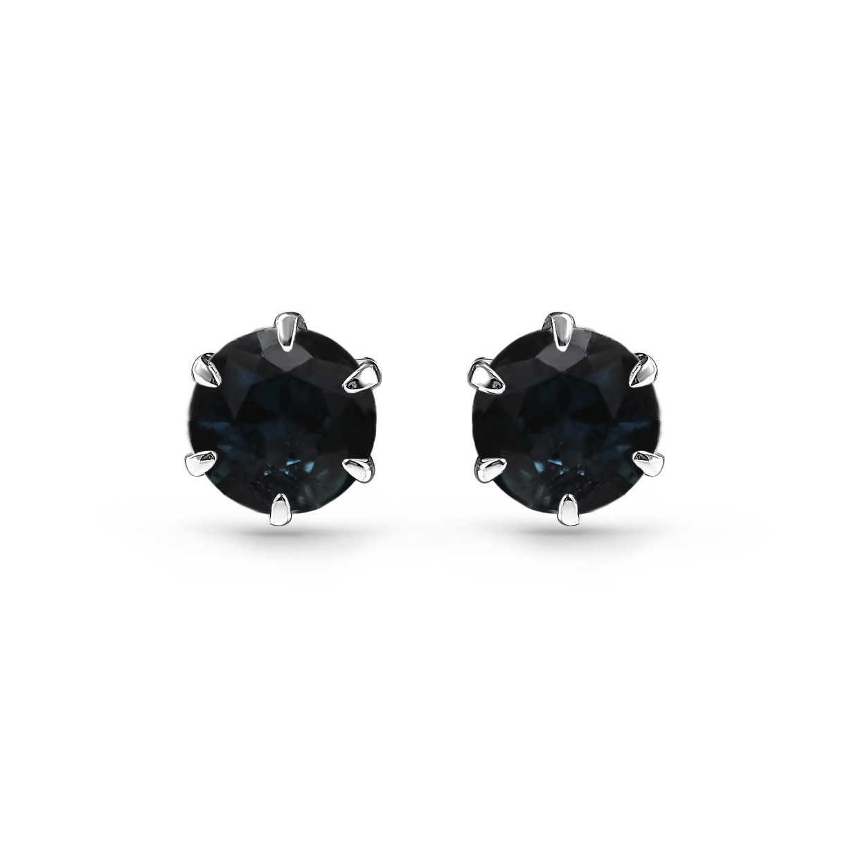 Серьги с сапфиром из белого золота 585 пробы, фото № 2
