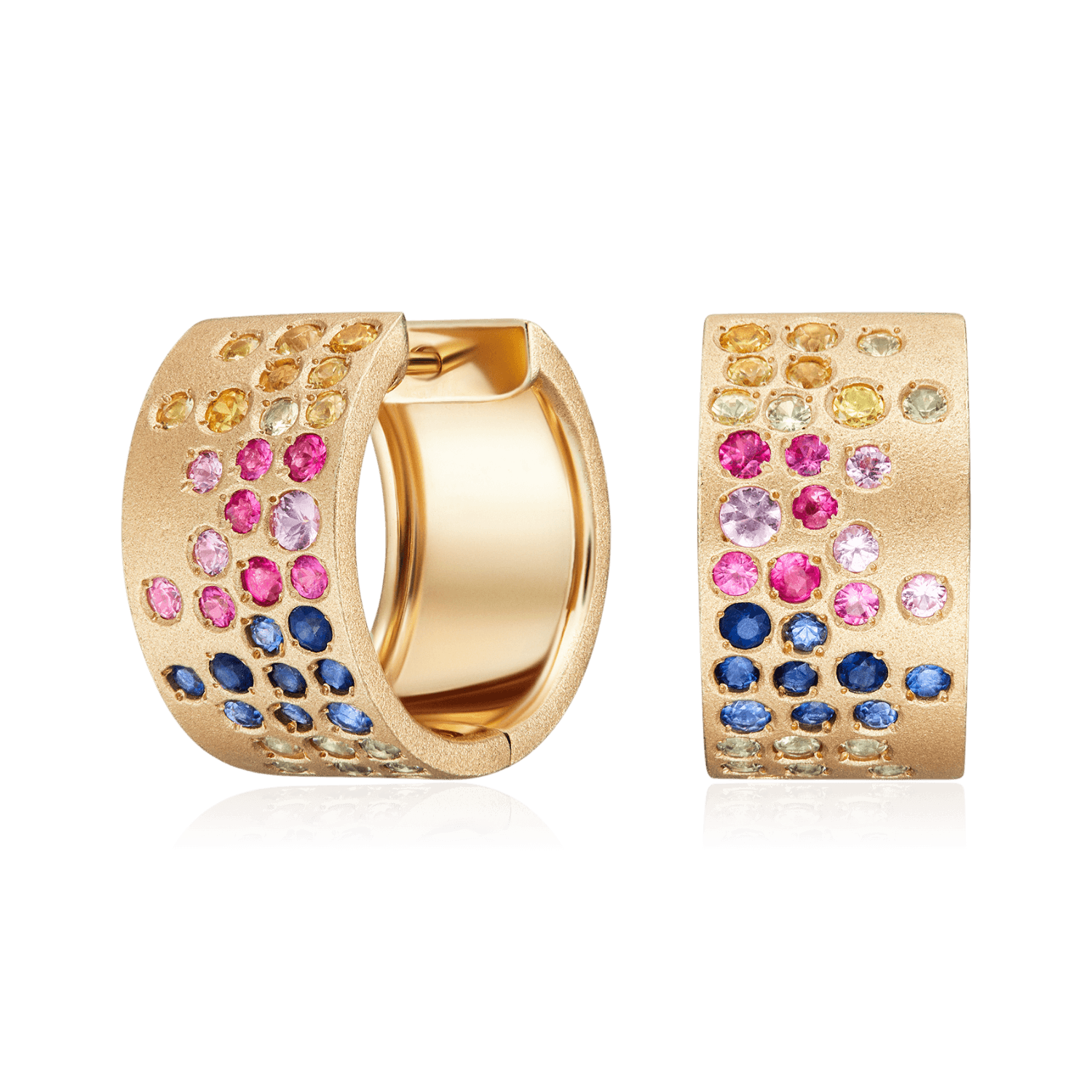 Серьги с сапфиром из желтого золота 585 пробы (арт. 134082)