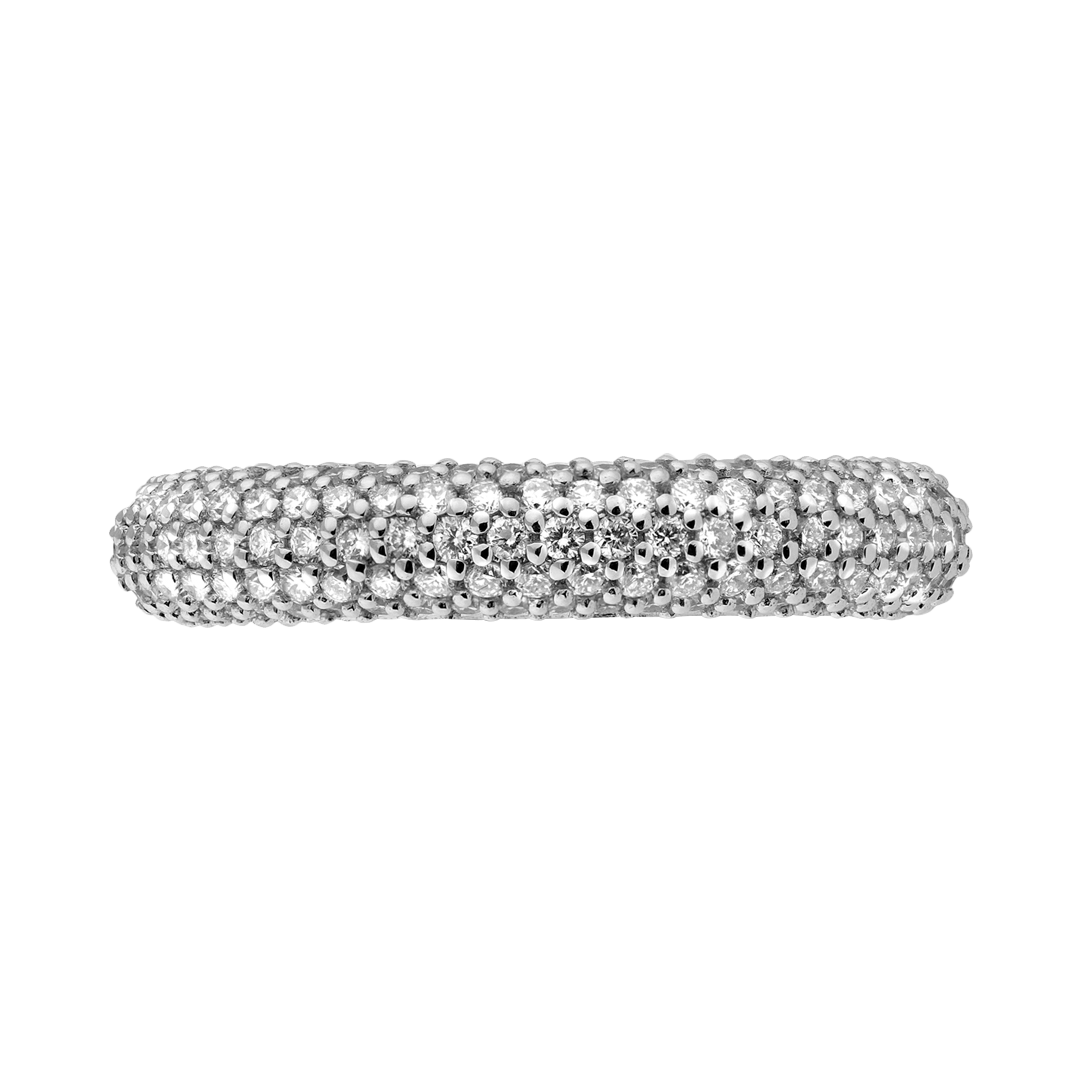 Кольцо с бриллиантами из белого золота 585 пробы, фото № 2