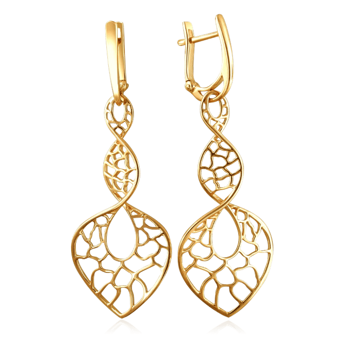 

Длинные серьги из красного золота 585 пробы