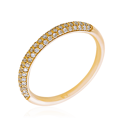 Кольцо с бриллиантами из желтого золота 750 (арт. 42565)