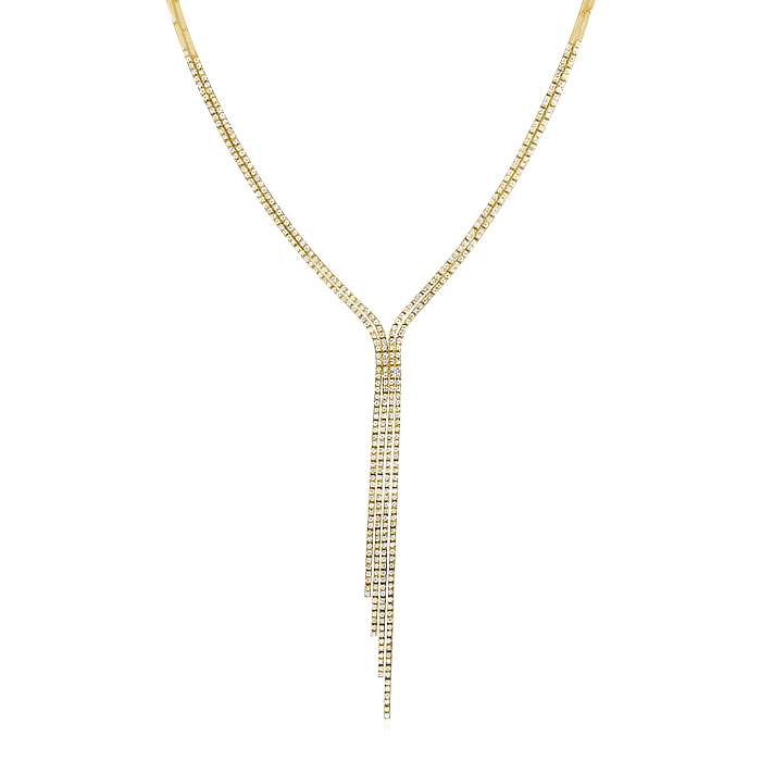 Колье с бриллиантами из желтого золота 750 пробы (арт. 39571)