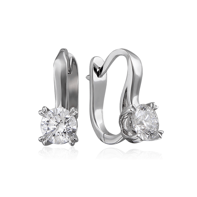 

Серьги с бриллиантами из белого золота 750 пробы