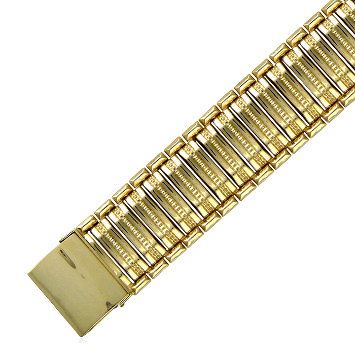 Мужской браслет из желтого золота 585 пробы, фото № 1