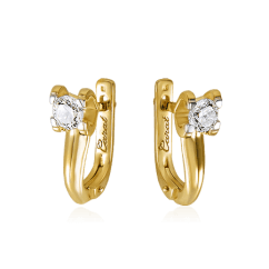 Серьги с бриллиантами из желтого золота 750 пробы (арт. 36606)