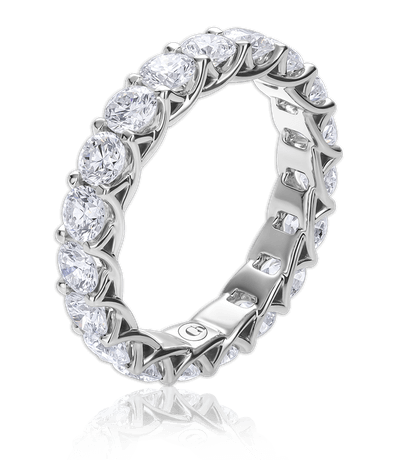 Кольцо с бриллиантами из белого золота 585 (арт. 60804)