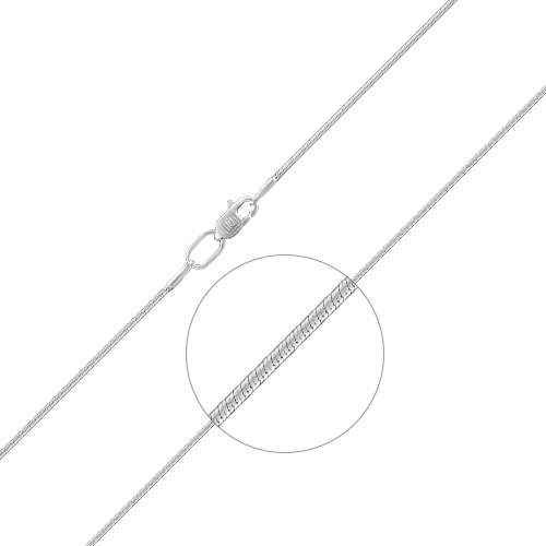 Цепь плетение снейк из белого золота 585 пробы (арт. 83514)